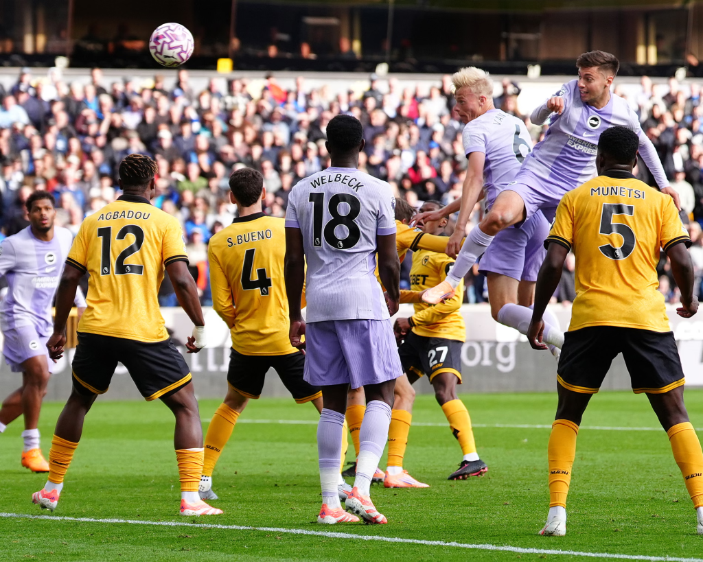 Van Hecke selamatkan poin Brighton setelah gol bunuh diri Verbruggen lawan Wolves